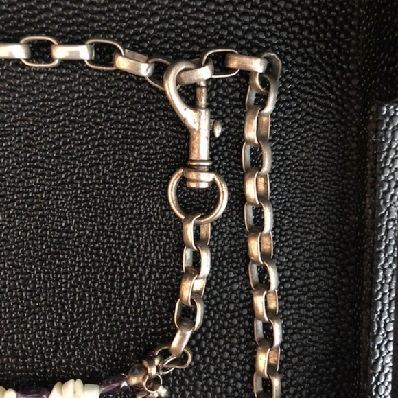 Gorg Pewter/Pink Jewel Encrusted Chain Link Belt main image 6